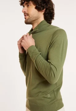 Maison Montagut Pulls>Pull Col Camionneur Avec Logo En Laine Merinos - Ryan