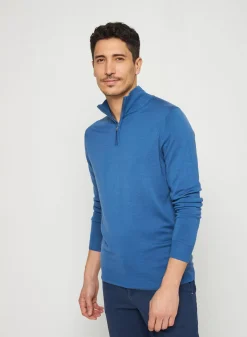 Maison Montagut Pulls>Pull Col Camionneur Avec Logo En Laine Merinos - Ryan
