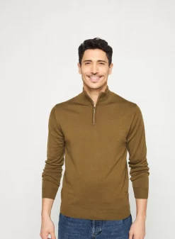 Maison Montagut Pulls>Pull Col Camionneur Avec Logo En Laine Merinos - Ryan