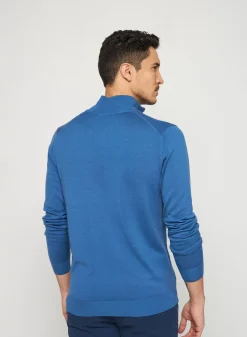 Maison Montagut Pulls>Pull Col Camionneur Avec Logo En Laine Merinos - Ryan