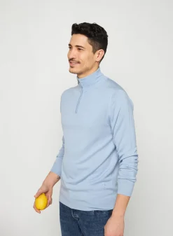 Maison Montagut Pulls>Pull Col Camionneur Avec Logo En Laine Merinos - Ryan
