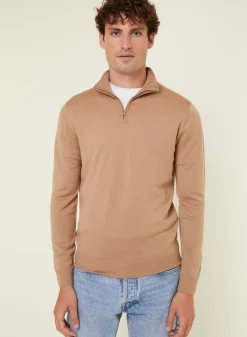 Maison Montagut Pulls>Pull Col Camionneur Avec Logo En Laine Merinos - Ryan