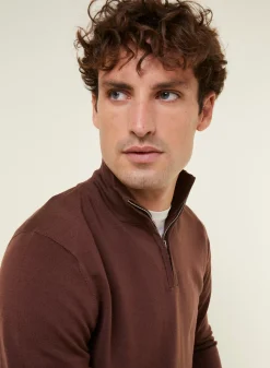 Maison Montagut Pulls>Pull Col Camionneur Avec Logo En Laine Merinos - Ryan