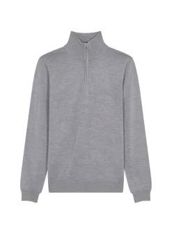 Maison Montagut Pulls>Pull Col Camionneur Avec Logo En Laine Merinos - Ryan
