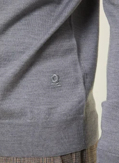 Maison Montagut Pulls>Pull Col Camionneur Avec Logo En Laine Merinos - Ryan