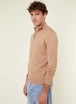 Maison Montagut Pulls>Pull Col Camionneur Avec Logo En Laine Merinos - Ryan