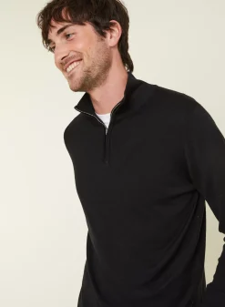 Maison Montagut Pulls>Pull Col Camionneur Avec Logo En Laine Merinos - Ryan