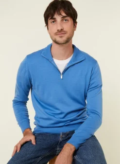 Maison Montagut Pulls>Pull Col Camionneur Avec Logo En Laine Merinos - Ryan
