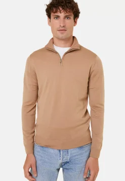 Maison Montagut Pulls>Pull Col Camionneur Avec Logo En Laine Merinos - Ryan