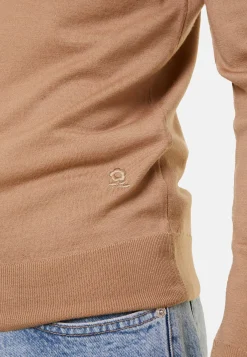 Maison Montagut Pulls>Pull Col Camionneur Avec Logo En Laine Merinos - Ryan