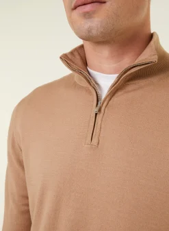 Maison Montagut Pulls>Pull Col Camionneur Avec Logo En Laine Merinos - Ryan