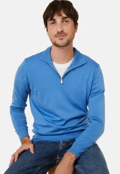 Maison Montagut Pulls>Pull Col Camionneur Avec Logo En Laine Merinos - Ryan