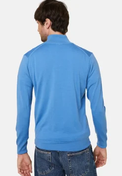 Maison Montagut Pulls>Pull Col Camionneur Avec Logo En Laine Merinos - Ryan