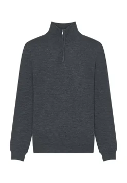 Maison Montagut Pulls>Pull Col Camionneur Avec Logo En Laine Merinos - Ryan