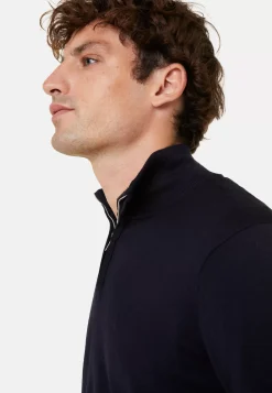 Maison Montagut Pulls>Pull Col Camionneur Avec Logo En Laine Merinos - Ryan
