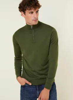 Maison Montagut Pulls>Pull Col Camionneur Avec Logo En Laine Merinos - Ryan
