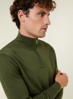 Maison Montagut Pulls>Pull Col Camionneur Avec Logo En Laine Merinos - Ryan