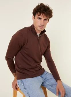 Maison Montagut Pulls>Pull Col Camionneur Avec Logo En Laine Merinos - Ryan