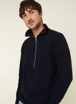 Maison Montagut Pulls>Pull Col Camionneur En Cachemire Melange - French