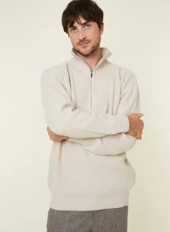 Maison Montagut Pulls>Pull Col Camionneur En Cachemire Melange - French