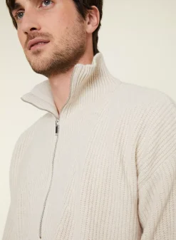 Maison Montagut Pulls>Pull Col Camionneur En Cachemire Melange - French