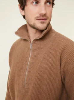 Maison Montagut Pulls>Pull Col Camionneur En Cachemire Melange - French
