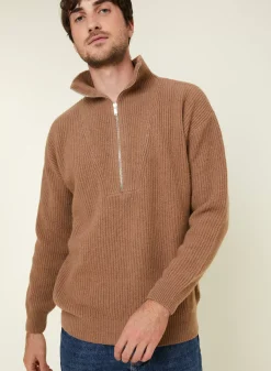 Maison Montagut Pulls>Pull Col Camionneur En Cachemire Melange - French