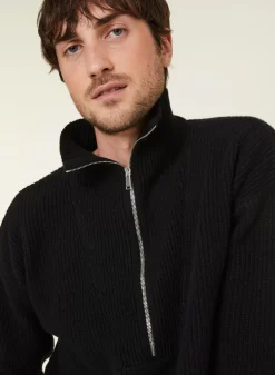 Maison Montagut Pulls>Pull Col Camionneur En Cachemire Melange - French