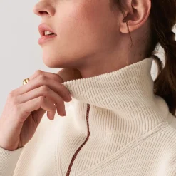 Maison Montagut Pulls>Pull Col Camionneur Zippe En Grosse Maille - Denise