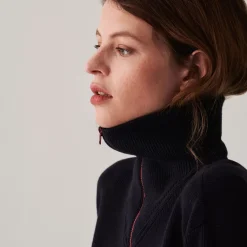 Maison Montagut Pulls>Pull Col Camionneur Zippe En Grosse Maille - Denise