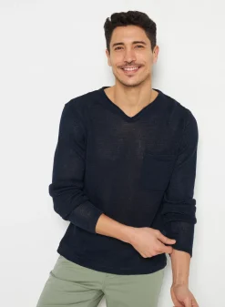 Maison Montagut Pulls>Pull Col Col Tunisien En Lin - Rubin
