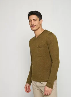 Maison Montagut Pulls>Pull Col Col Tunisien En Lin - Rubin