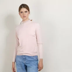 Maison Montagut Pulls>Pull Col Fantaisie En Laine Et Soie - Florina