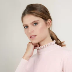 Maison Montagut Pulls>Pull Col Fantaisie En Laine Et Soie - Florina