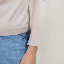 Maison Montagut Pulls>Pull Col Fantaisie En Laine Et Soie - Florina
