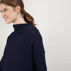 Maison Montagut Pulls>Pull Col Montant Boutonne - Garry