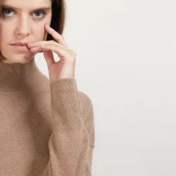 Maison Montagut Pulls>Pull Col Montant En Cachemire - Bassa