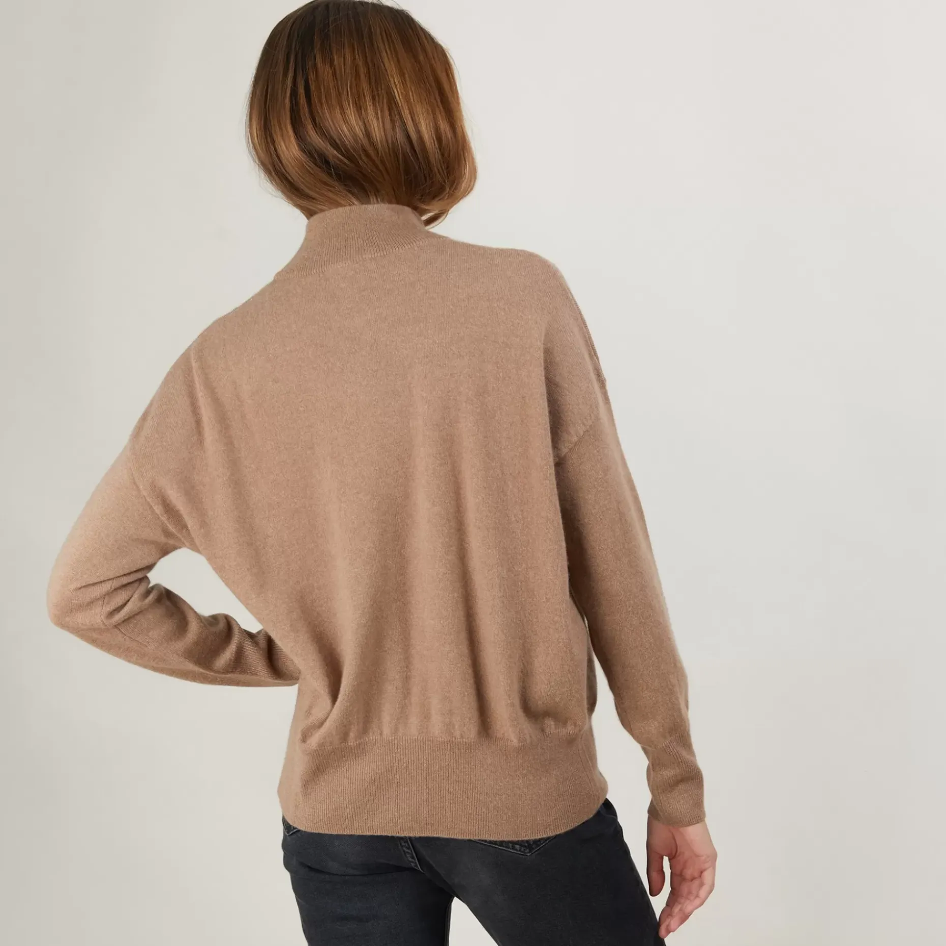 Maison Montagut Pulls>Pull Col Montant En Cachemire - Bassa