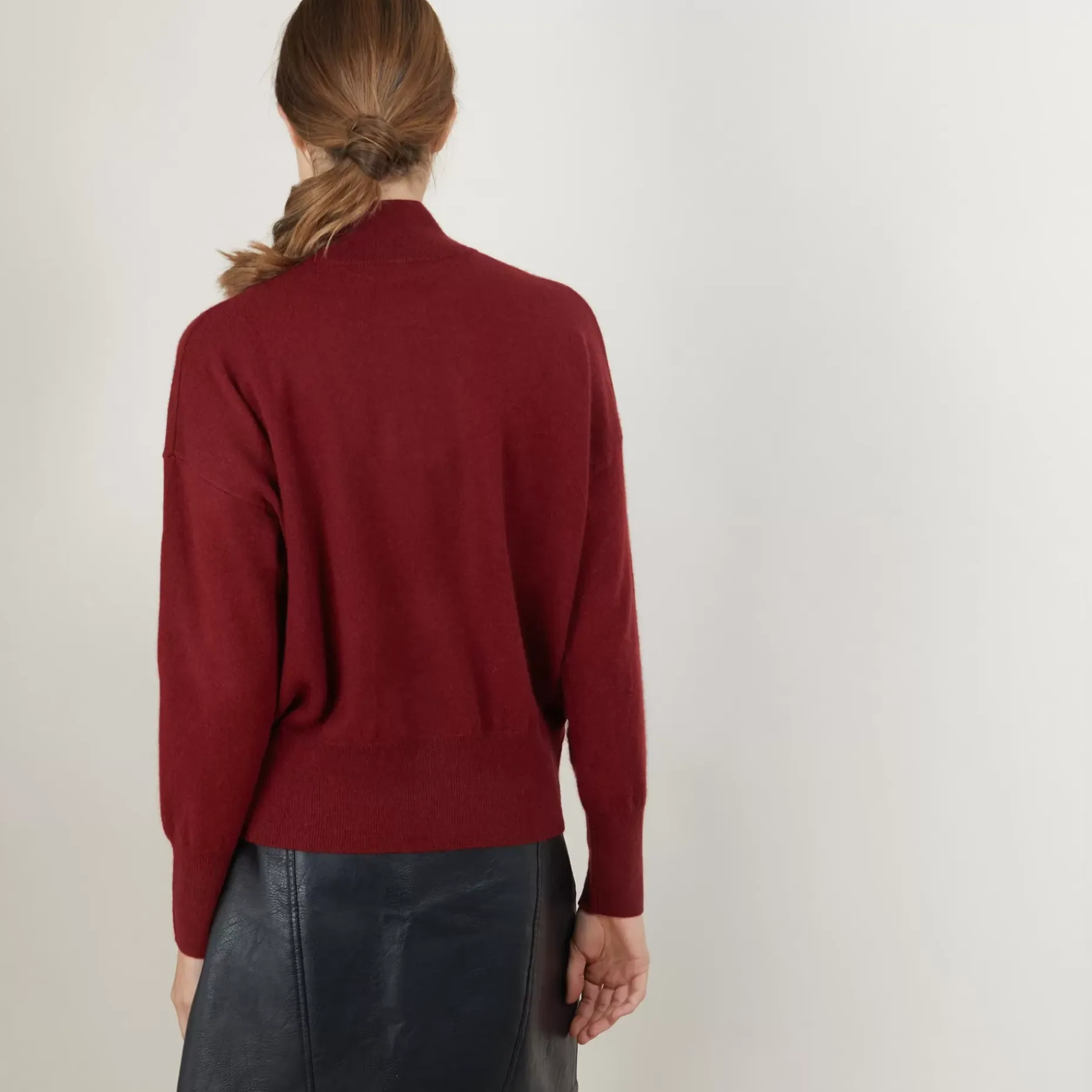 Maison Montagut Pulls>Pull Col Montant En Cachemire - Bassa