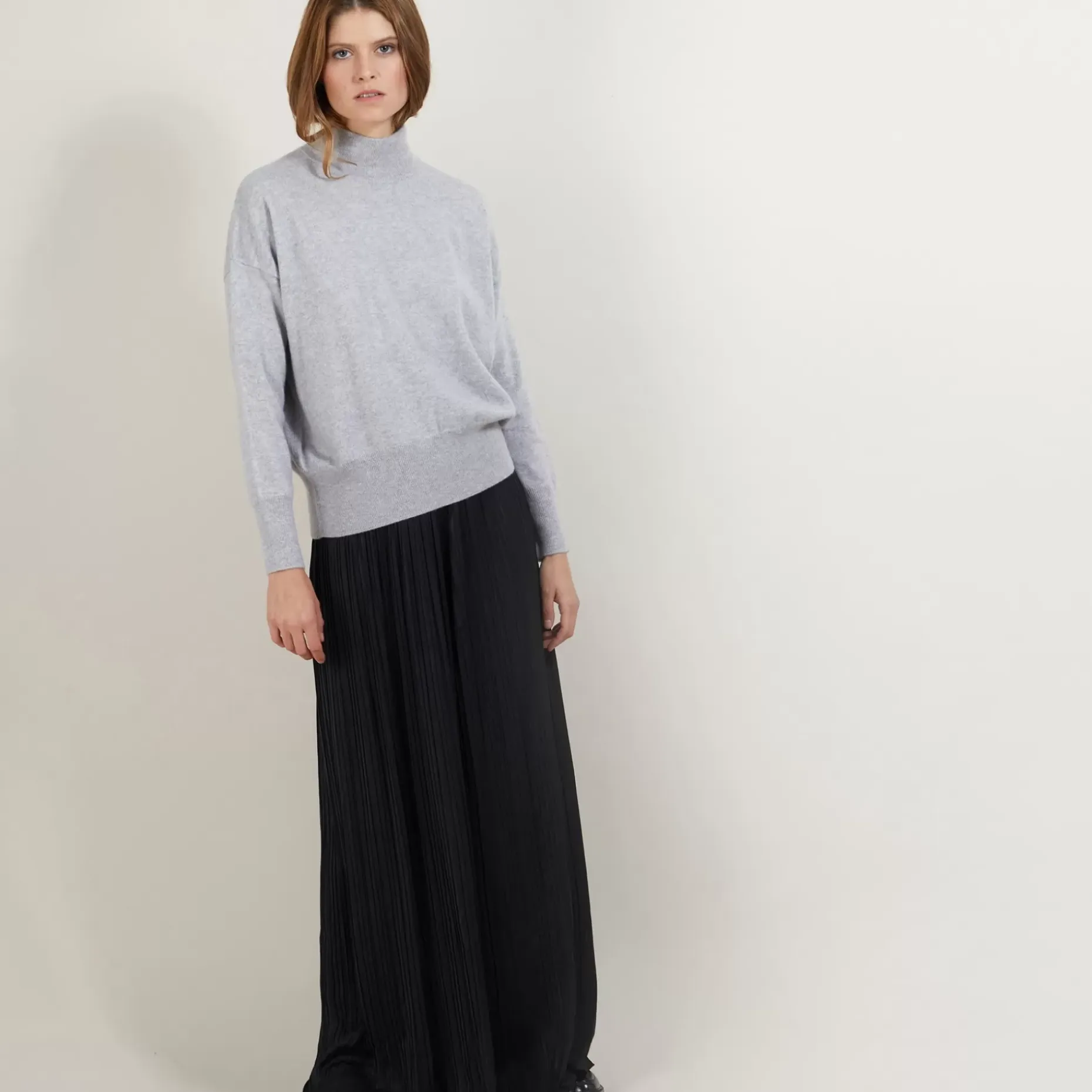 Maison Montagut Pulls>Pull Col Montant En Cachemire - Bassa