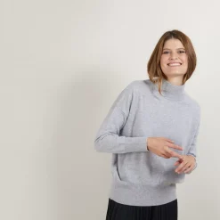 Maison Montagut Pulls>Pull Col Montant En Cachemire - Bassa