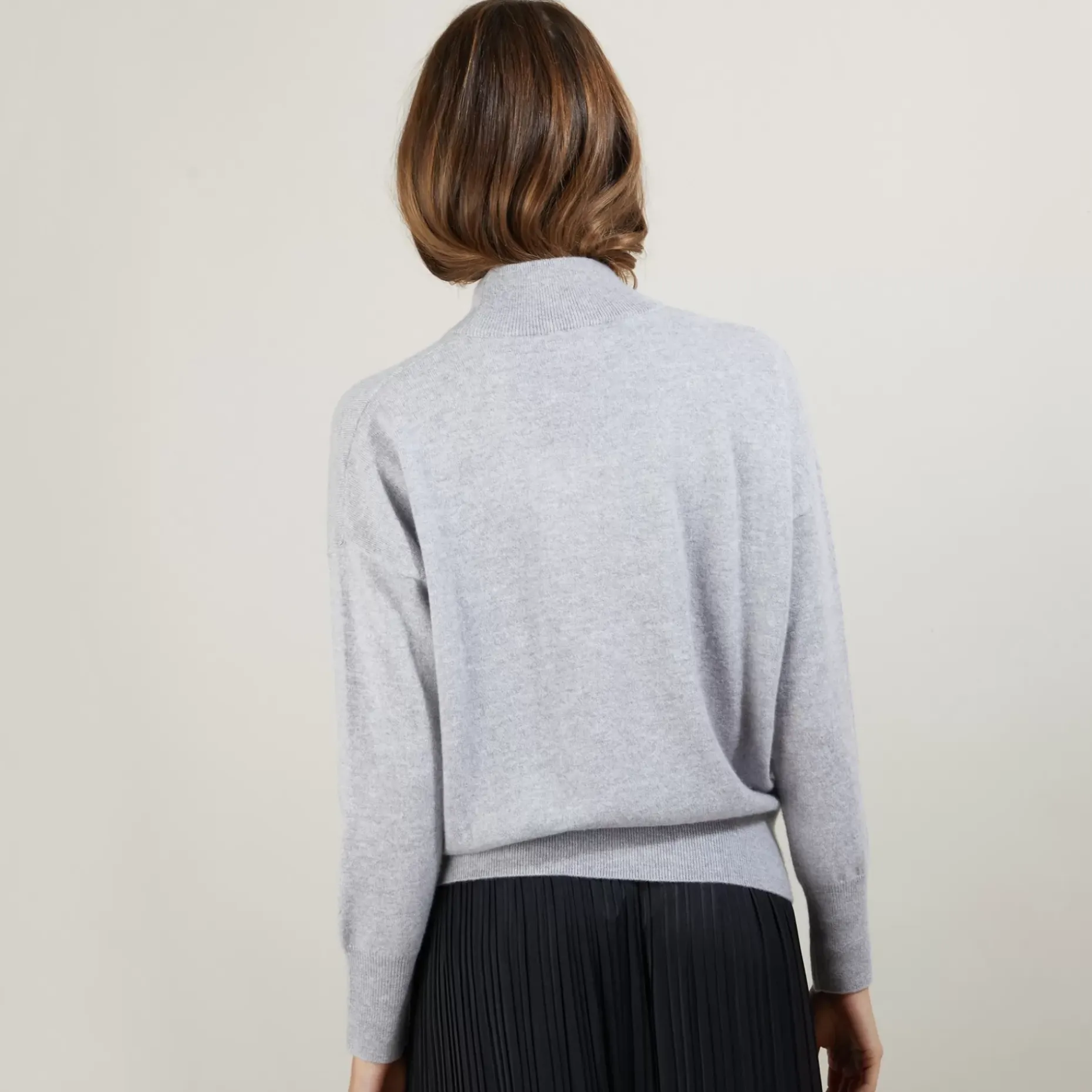 Maison Montagut Pulls>Pull Col Montant En Cachemire - Bassa