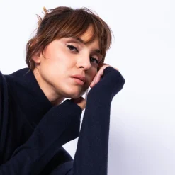 Maison Montagut Pulls>Pull Col Montant En Cachemire - Hatty Gris Pale
