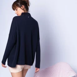 Maison Montagut Pulls>Pull Col Montant En Cachemire - Hatty Gris Pale