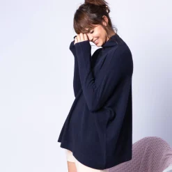 Maison Montagut Pulls>Pull Col Montant En Cachemire - Hatty Gris Pale