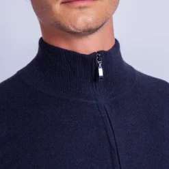 Maison Montagut Pulls>Pull Col Montant En Cachemire Zippe - Filip