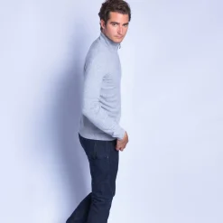Maison Montagut Pulls>Pull Col Montant En Cachemire Zippe - Filip