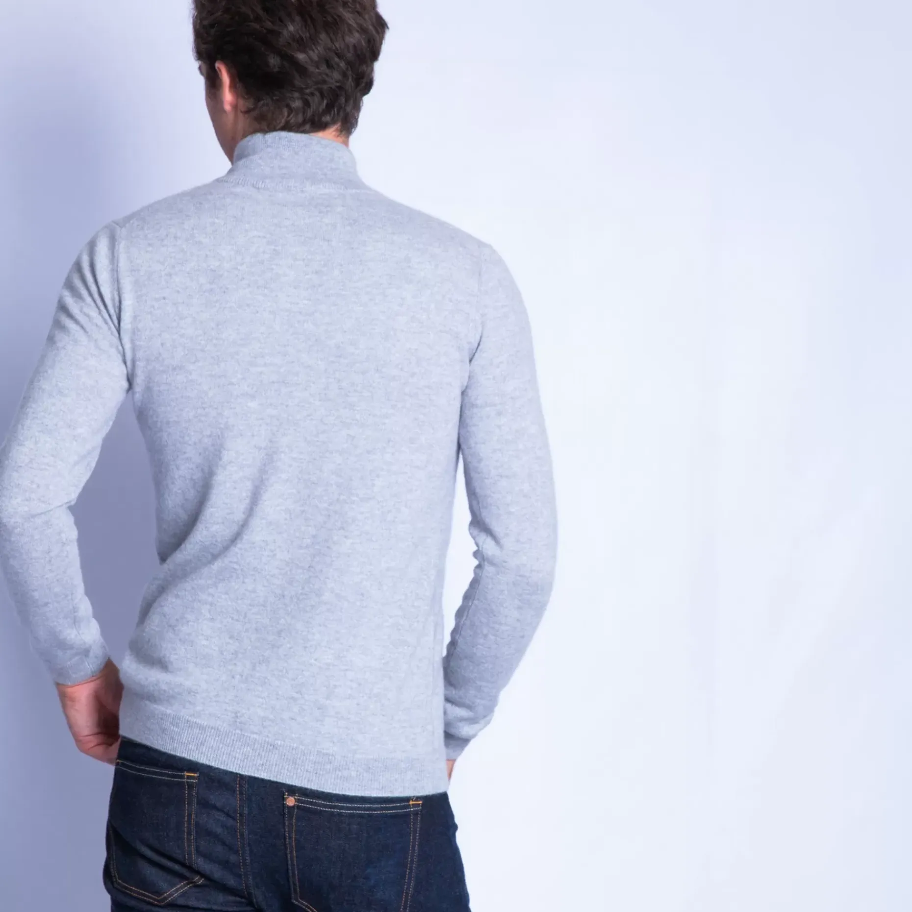 Maison Montagut Pulls>Pull Col Montant En Cachemire Zippe - Filip