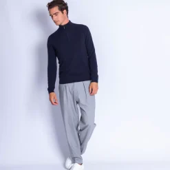 Maison Montagut Pulls>Pull Col Montant En Cachemire Zippe - Filip