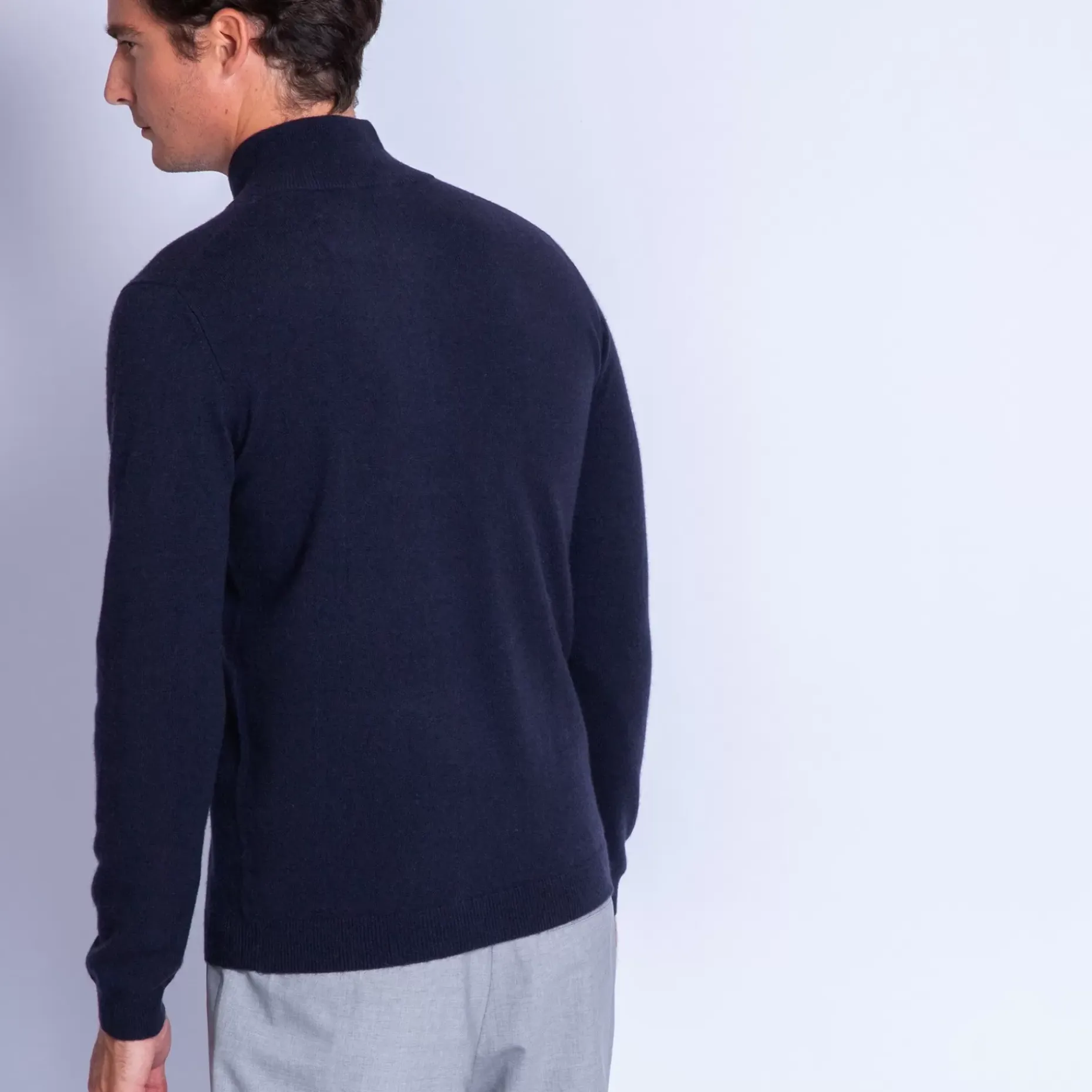 Maison Montagut Pulls>Pull Col Montant En Cachemire Zippe - Filip